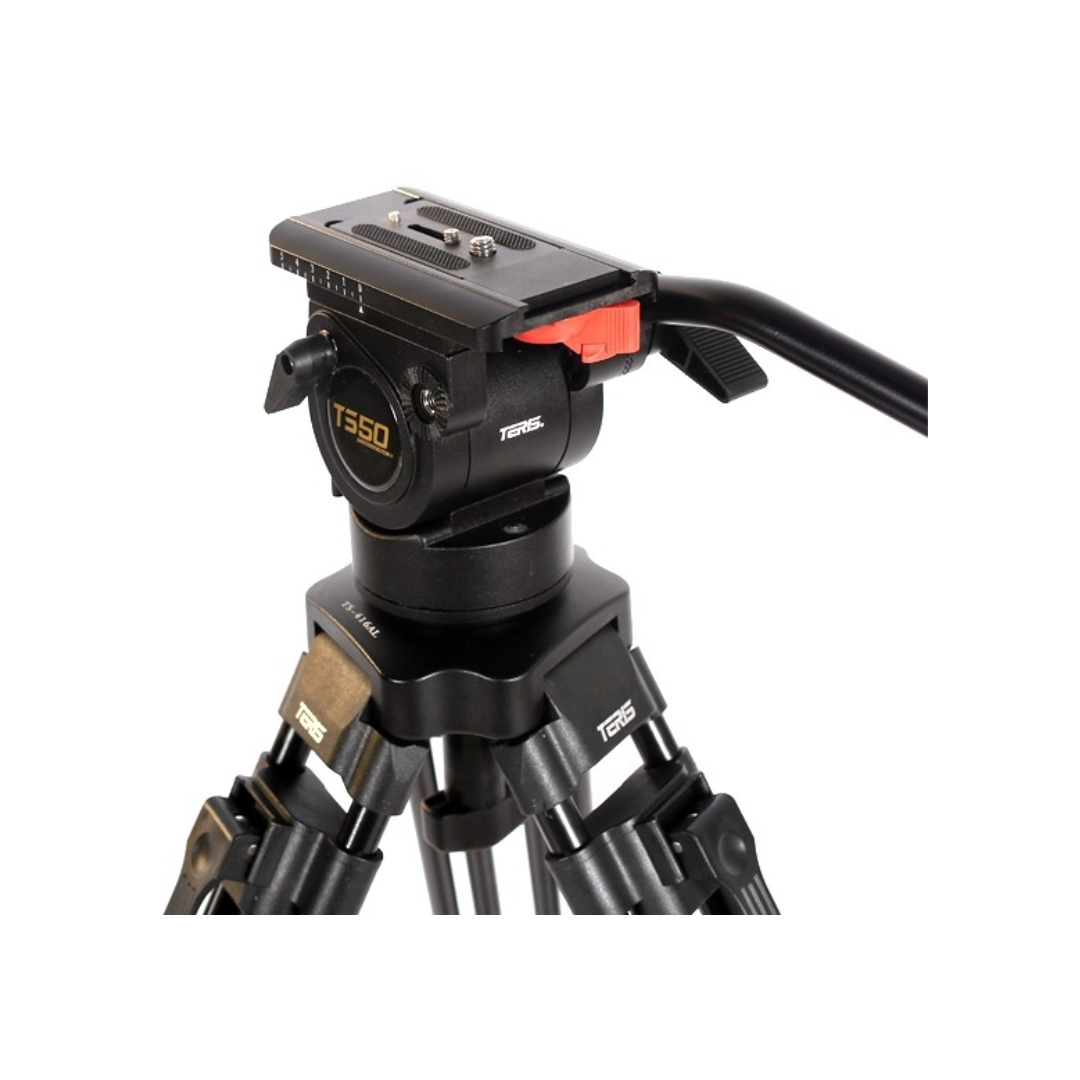 TS50AL aluminum fluid head tripod kit for video and photography use available at Camera Club