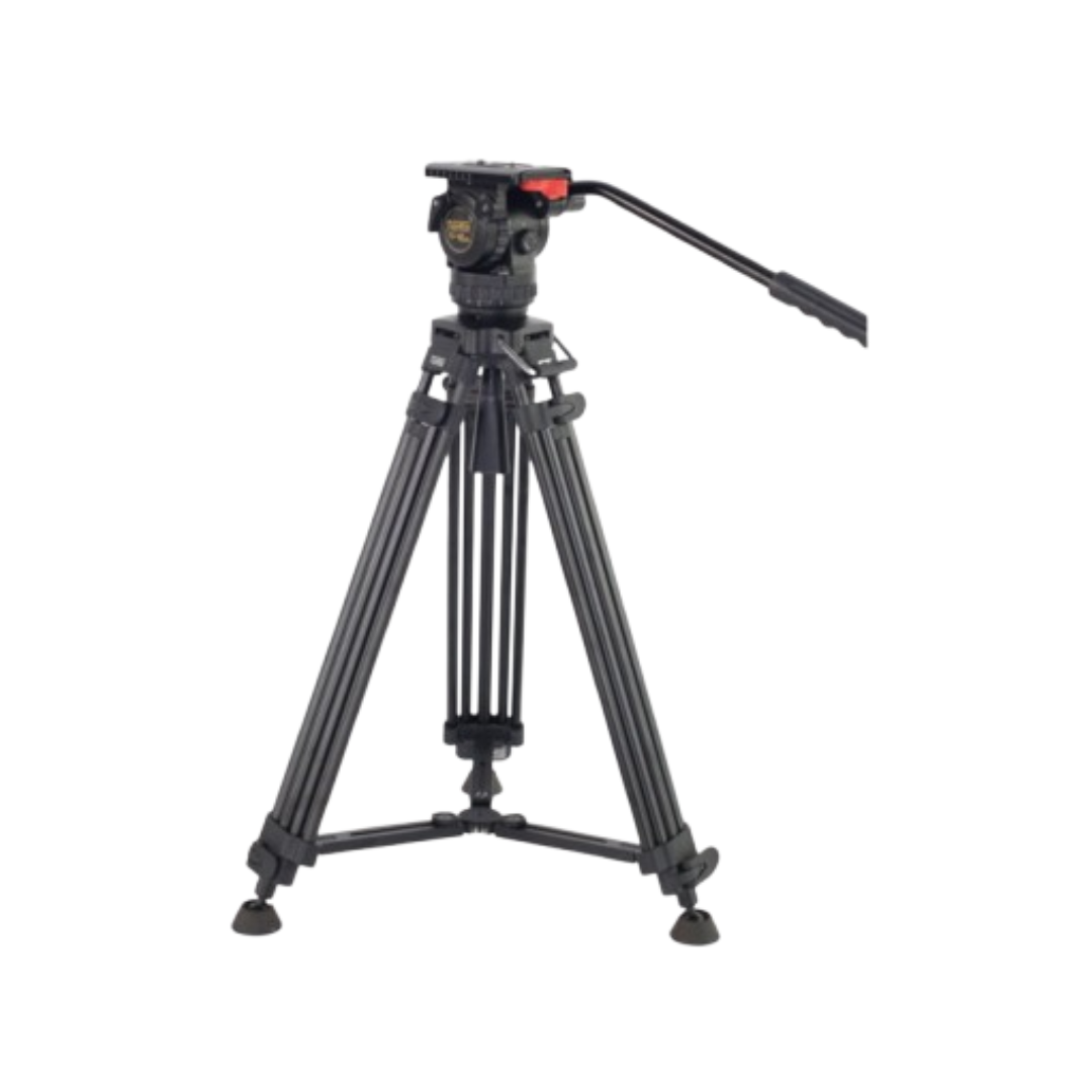 TSN6AL/CF PLUS aluminum carbon fiber fluid head tripod kit with quick release plate for professional video shooting available at Camera Club