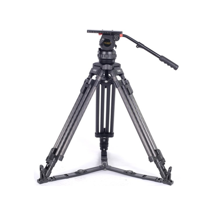 TS300CF carbon fiber fluid head tripod kit for professional video shooting