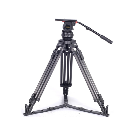 TS300CF carbon fiber fluid head tripod kit for professional video shooting