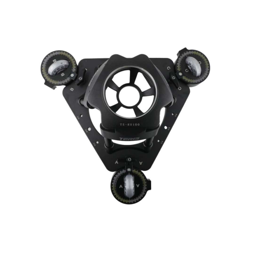 TS-RH100 Hi-Hat Rolling Tripod with wheels for smooth camera movement and stable low-angle video shooting
