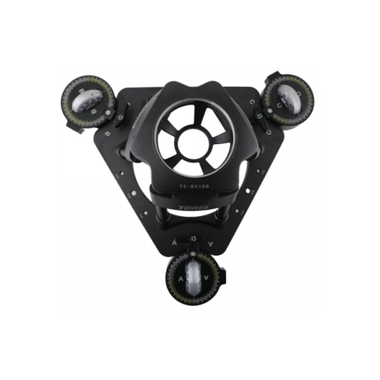 TS-RH100 Hi-Hat Rolling Tripod with wheels for smooth camera movement and stable low-angle video shooting