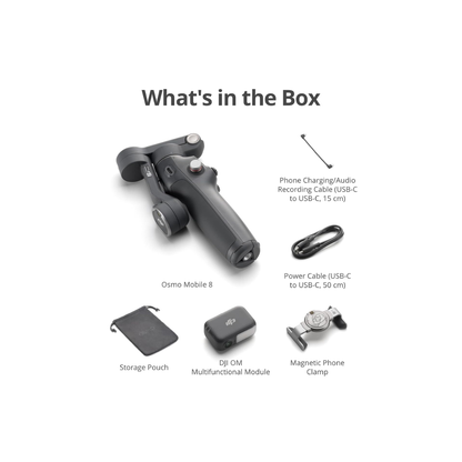 DJI Osmo Mobile 8 3-Axis Smartphone Gimbal Stabilizer for smooth mobile video recording available at Camera Club
