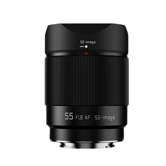 SG Image 55mm F1.8 Z-Mount lens for Nikon mirrorless camera close-up view