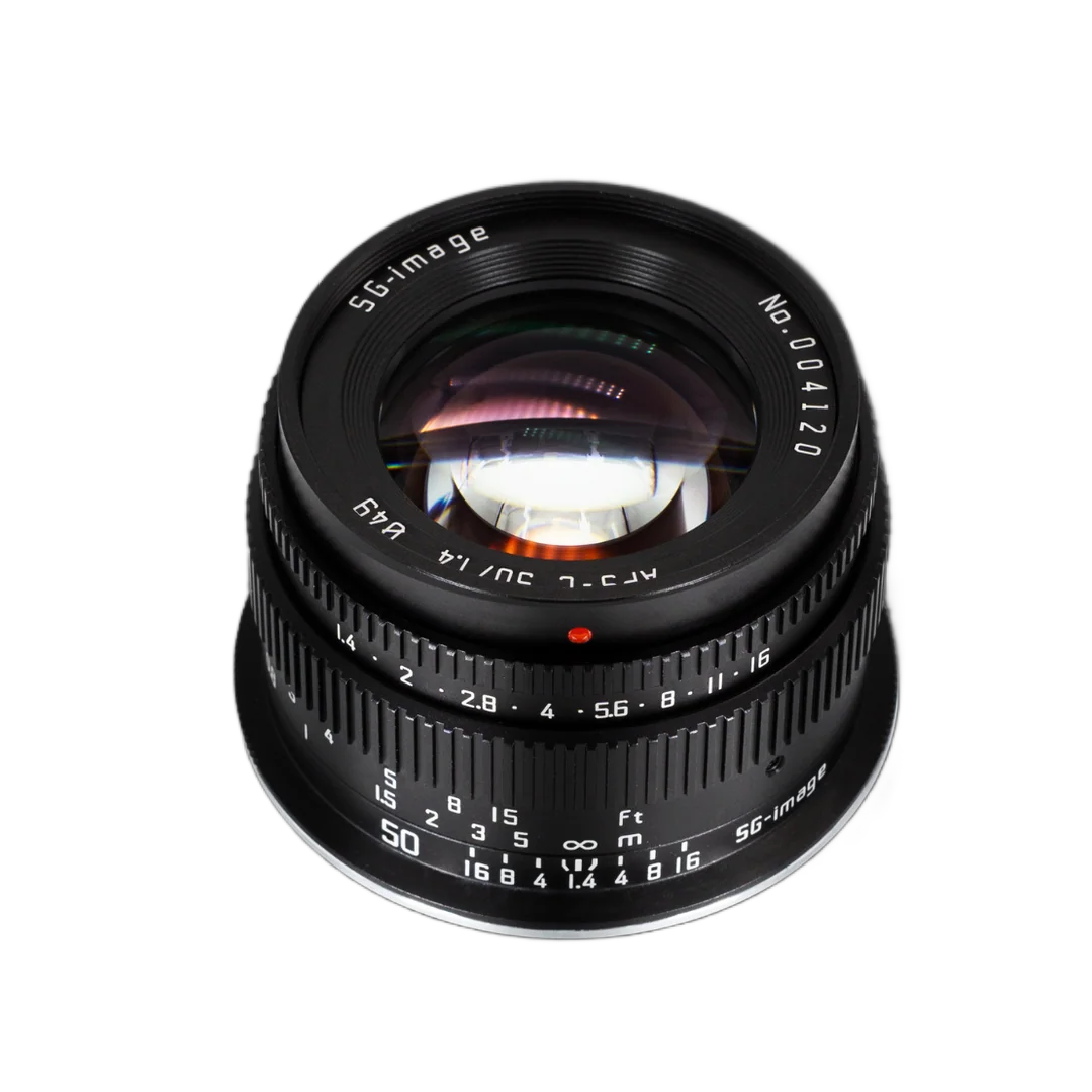 SG Image RF Mount 50mm f1.4 manual focus lens for Canon RF camera portrait photography