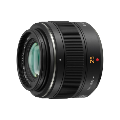 Panasonic Leica DG Summilux 25mm F1.4 II ASPH Micro Four Thirds lens front view