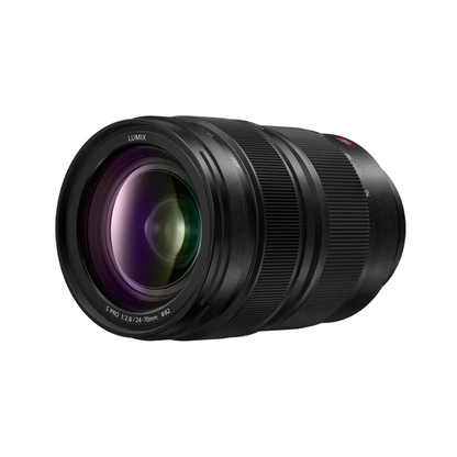Panasonic Lumix S Pro 24-70mm F2.8 S-E2470GC professional zoom lens for L-mount full frame cameras, available at Camera Club