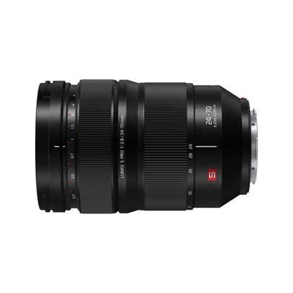 Panasonic Lumix S Pro 24-70mm F2.8 S-E2470GC professional zoom lens for L-mount full frame cameras, available at Camera Club