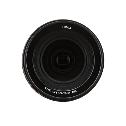 Panasonic Lumix S Pro 24-70mm F2.8 S-E2470GC professional zoom lens for L-mount full frame cameras, available at Camera Club