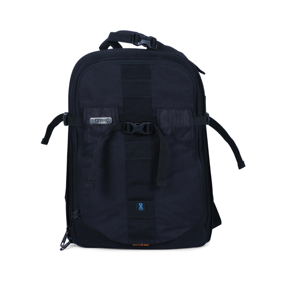 Photron Backpack Pro Runner 300 AW II camera backpack designed for DSLR and mirrorless camera gear with padded compartments, laptop sleeve, and weather protection