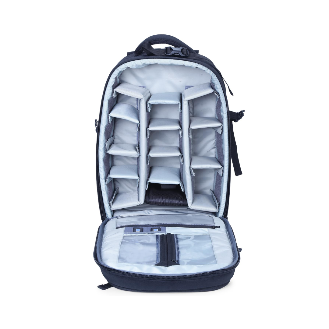 Photron Backpack Pro Runner 300 AW II camera backpack designed for DSLR and mirrorless camera gear with padded compartments, laptop sleeve, and weather protection