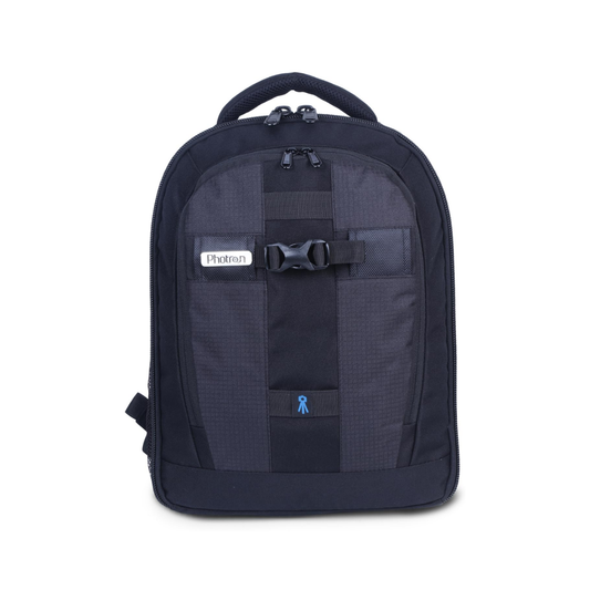 Photron Backpack Pro Runner 220 AW II camera backpack for DSLR/mirrorless with padded compartments, quick access, adjustable dividers and weather protection.