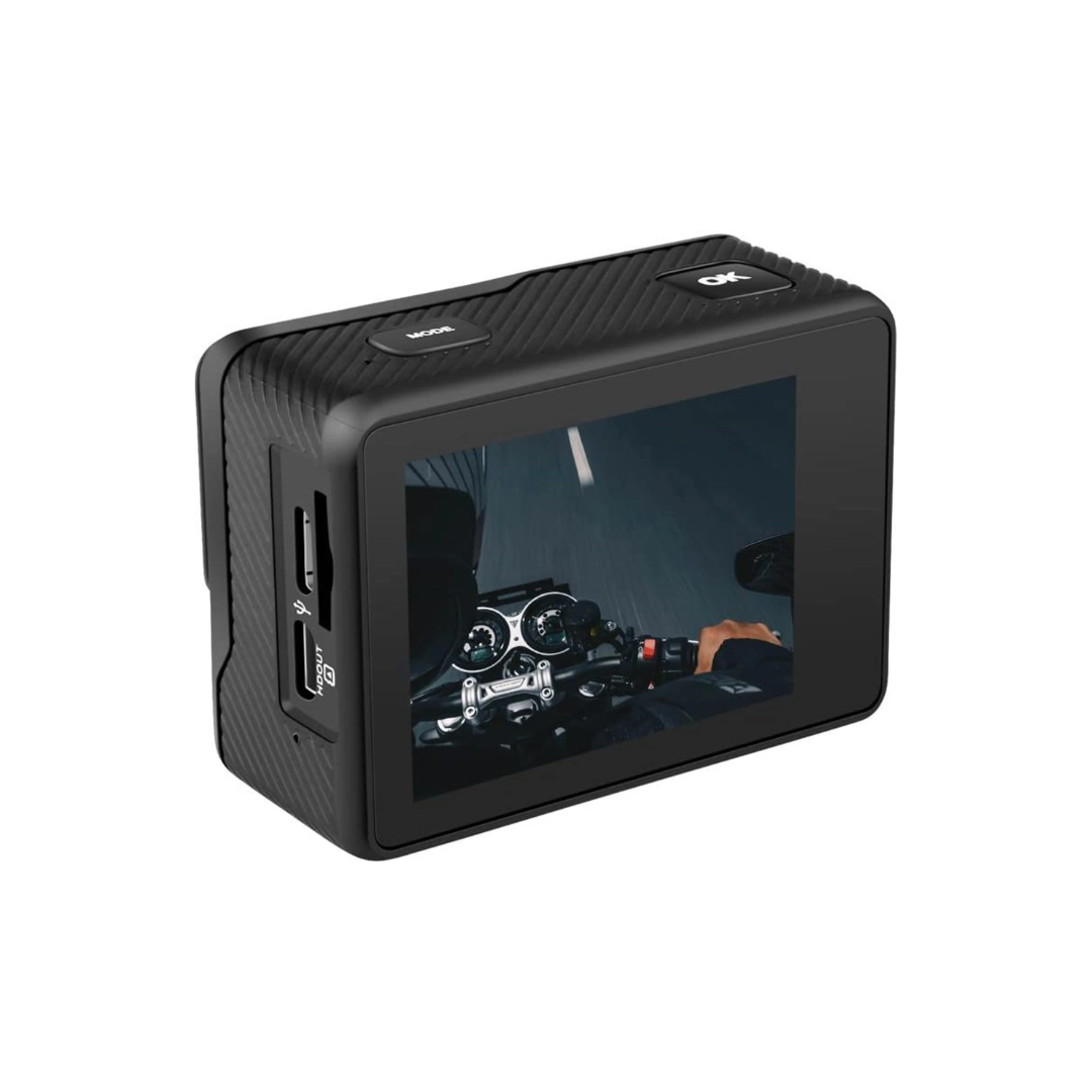 Unboxed PROCUS Rush 3.0 action camera with 24MP photo resolution, 4K 30fps video recording and full pack accessories.
