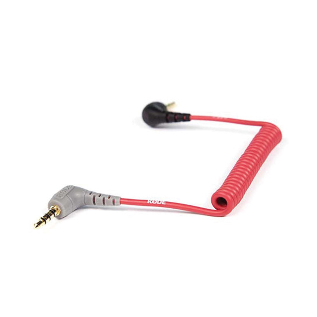 Rode SC7 3.5mm Right-Angle TRS to 3.5mm Right-Angle TRRS Coiled Adapter Cable for Smartphone