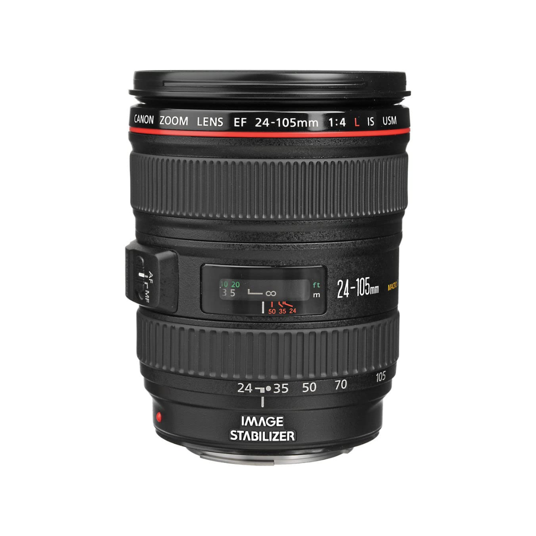 Canon EF 24-105mm f/4L IS USM L-series zoom lens available for rent in Bengaluru at Camera Club