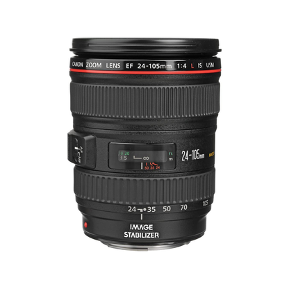Canon EF 24-105mm f/4L IS USM L-series zoom lens available for rent in Bengaluru at Camera Club
