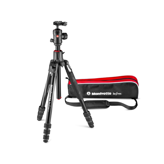 Manfrotto Befree GT XPRO aluminium tripod with 90 degree center column for macro and professional photography