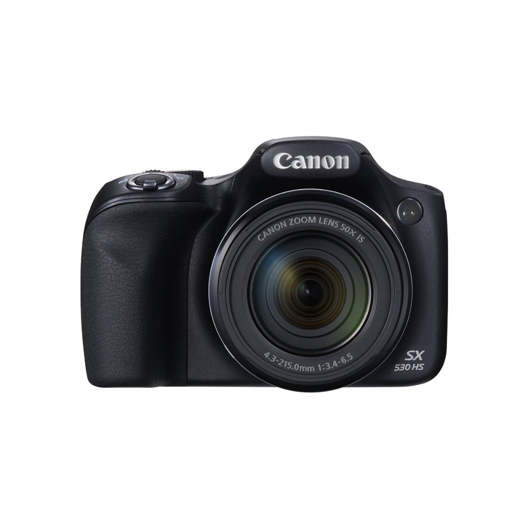 Used Canon PowerShot SX530 HS digital camera with 50x optical zoom, Full HD video recording, and built-in Wi-Fi, available at Camera Club.