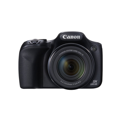 Used Canon PowerShot SX530 HS digital camera with 50x optical zoom, Full HD video recording, and built-in Wi-Fi, available at Camera Club.