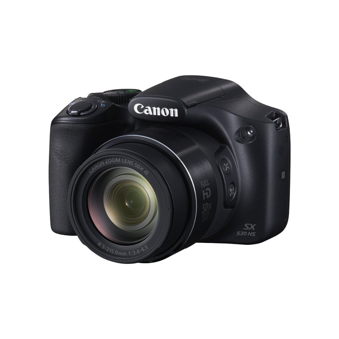 Used Canon PowerShot SX530 HS digital camera with 50x optical zoom, Full HD video recording, and built-in Wi-Fi, available at Camera Club.