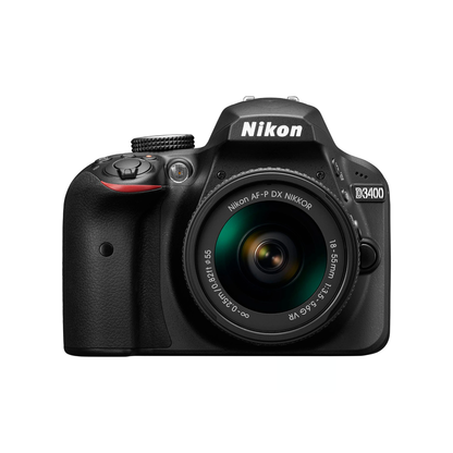 Used Nikon D3400 DSLR Camera with AF-P DX NIKKOR 18-55mm f/3.5-5.6G VR Kit Lens available at Camera Club. Ideal for beginners, travel, and everyday photography.
