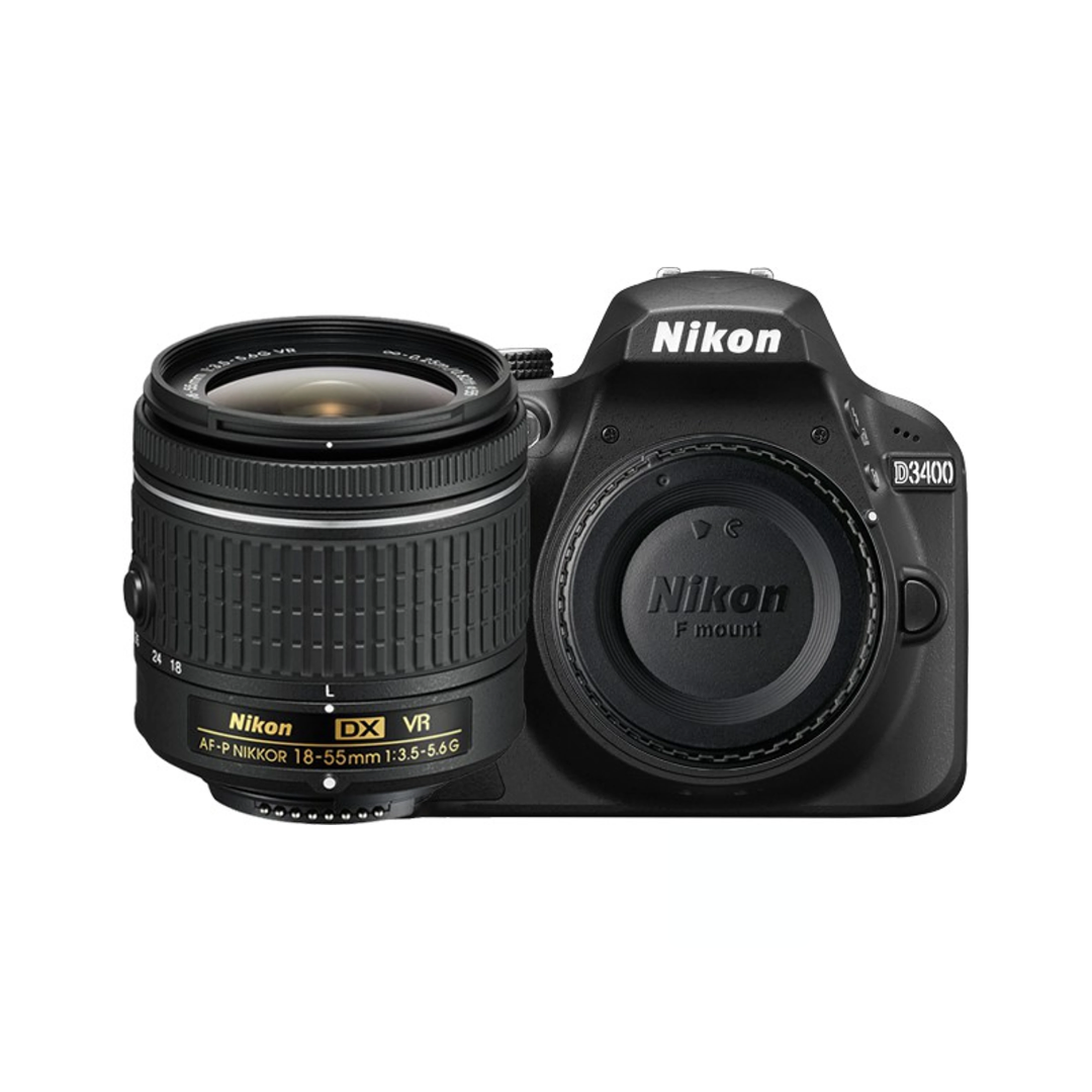 Used Nikon D3400 DSLR Camera with AF-P DX NIKKOR 18-55mm f/3.5-5.6G VR Kit Lens available at Camera Club. Ideal for beginners, travel, and everyday photography.
