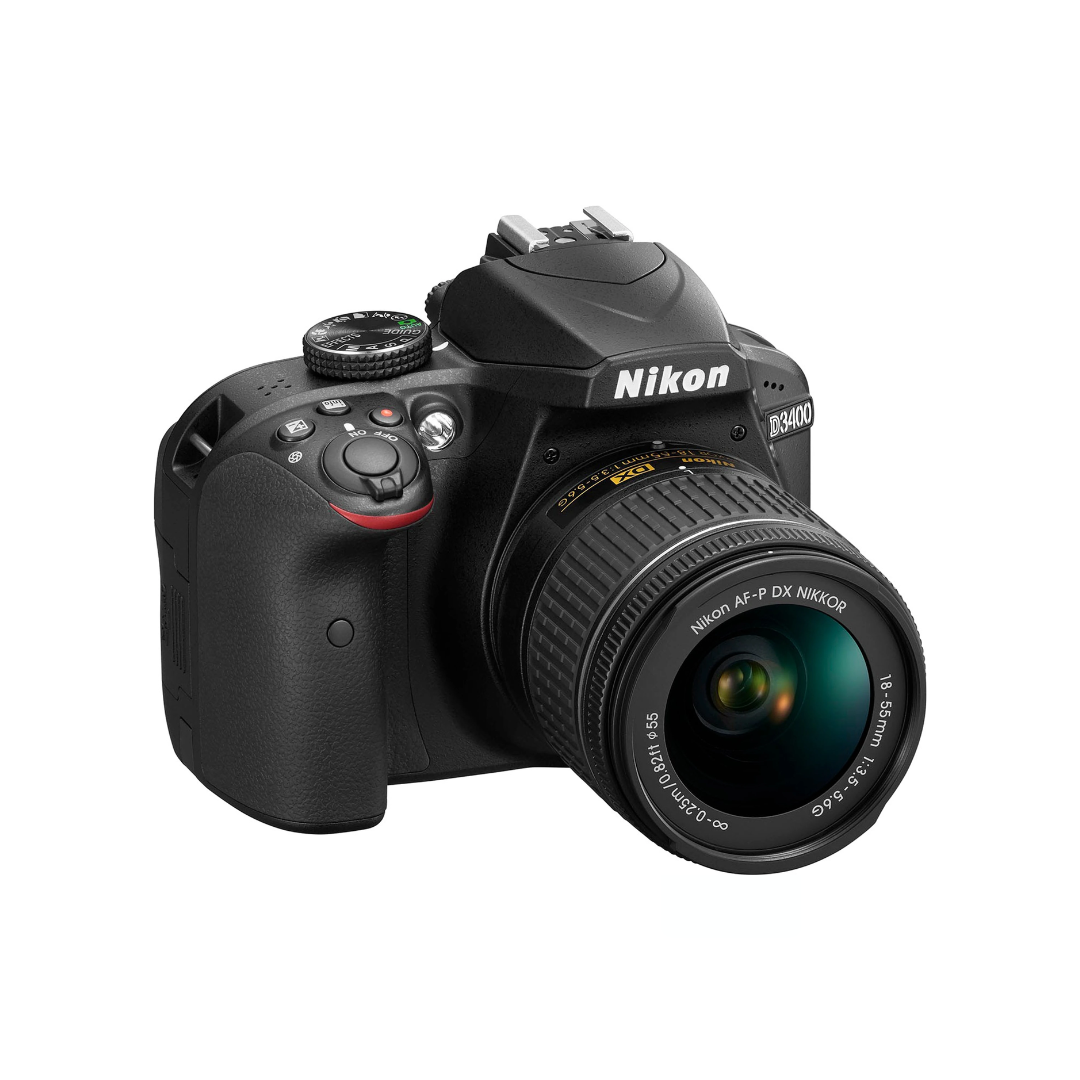 Used Nikon D3400 DSLR Camera with AF-P DX NIKKOR 18-55mm f/3.5-5.6G VR Kit Lens available at Camera Club. Ideal for beginners, travel, and everyday photography.