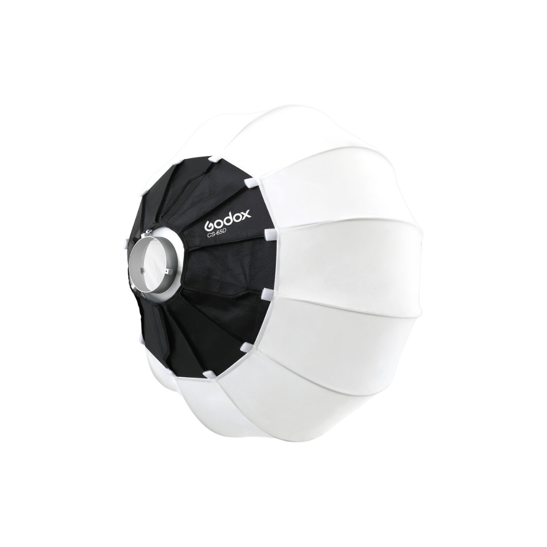 Unboxed Godox CS65D collapsible lantern softbox with Bowens mount for studio flash lighting setup at Camera Club