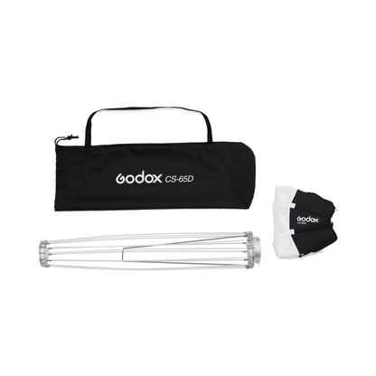Unboxed Godox CS65D collapsible lantern softbox with Bowens mount for studio flash lighting setup at Camera Club