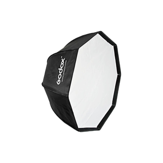 UNBOXED Godox SB-GUE120 Octa Softbox with Bowens speed ring and honeycomb grid for studio flash lighting setup at Camera Club.