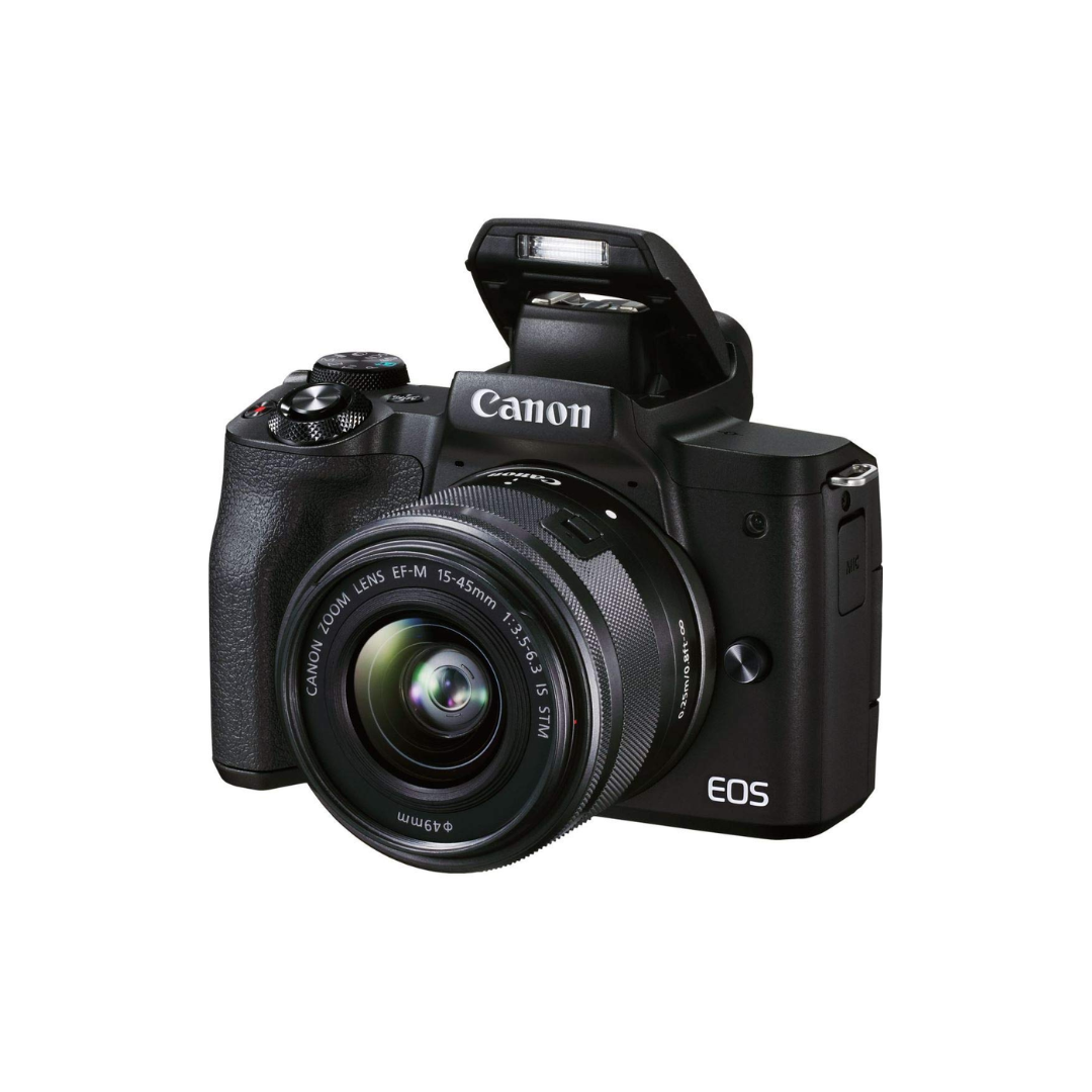 Unboxed Canon EOS M50 Mark II mirrorless camera with EF-M 15-45mm IS STM lens kit available at Camera Club.