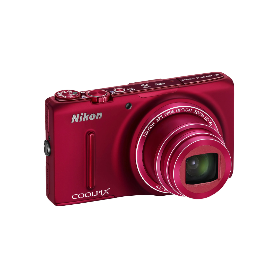 Used Nikon Coolpix S9500 compact digital camera with 22x optical zoom and built-in Wi-Fi available at Camera Club