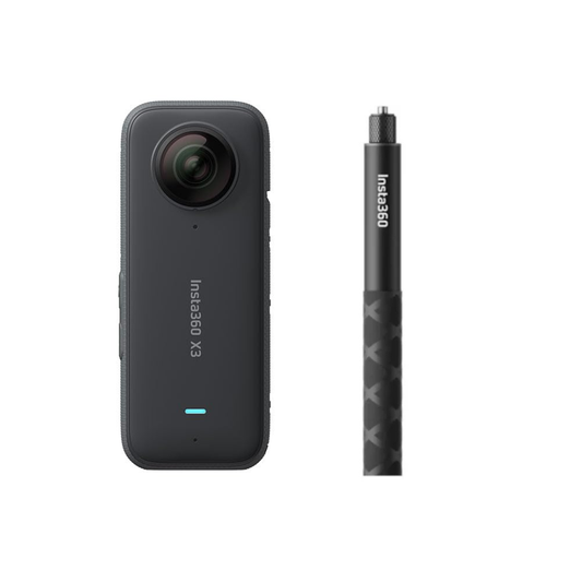 Used Insta360 X3 360° Action Camera with 120cm Invisible Selfie Stick