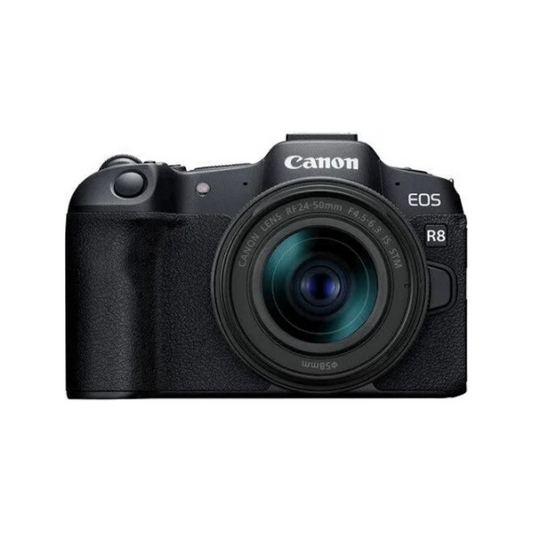 Canon EOS R8 Mirrorless Camera with RF 24-105mm f/4-7.1 IS STM Lens – Front View