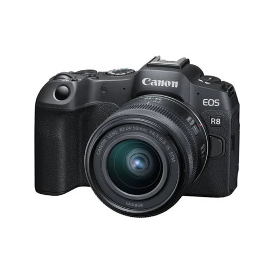Canon EOS R8 Mirrorless Camera with RF 24-50mm STM Lens – Front View