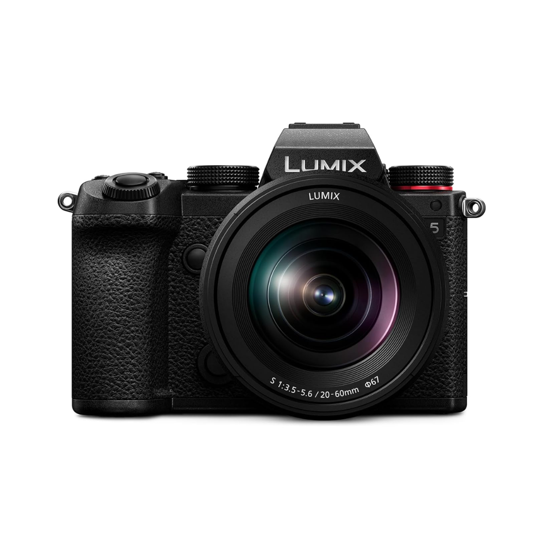 Panasonic Lumix S5 Mirrorless Camera with 20–60mm lens, full-frame hybrid camera body for photo and video shooting