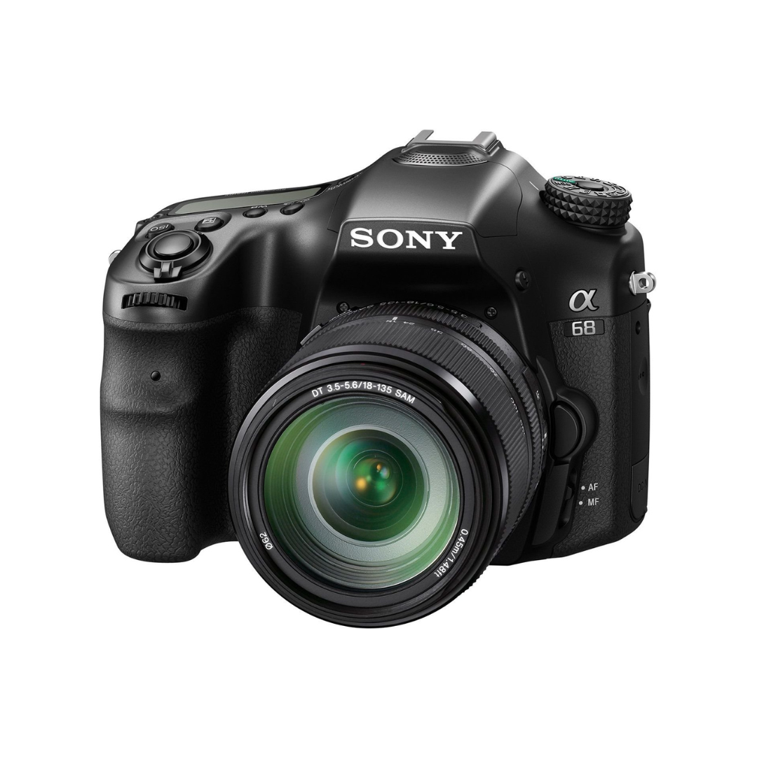 USED I SONY ILCA-68M with 18-135 mm Lens +DT 50mm F1.8 SAM Prime Lens