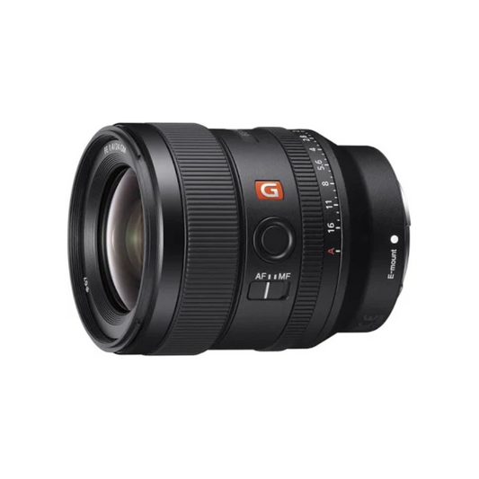 Sony FE 24mm f/1.4 GM wide-angle prime lens for full-frame mirrorless cameras
