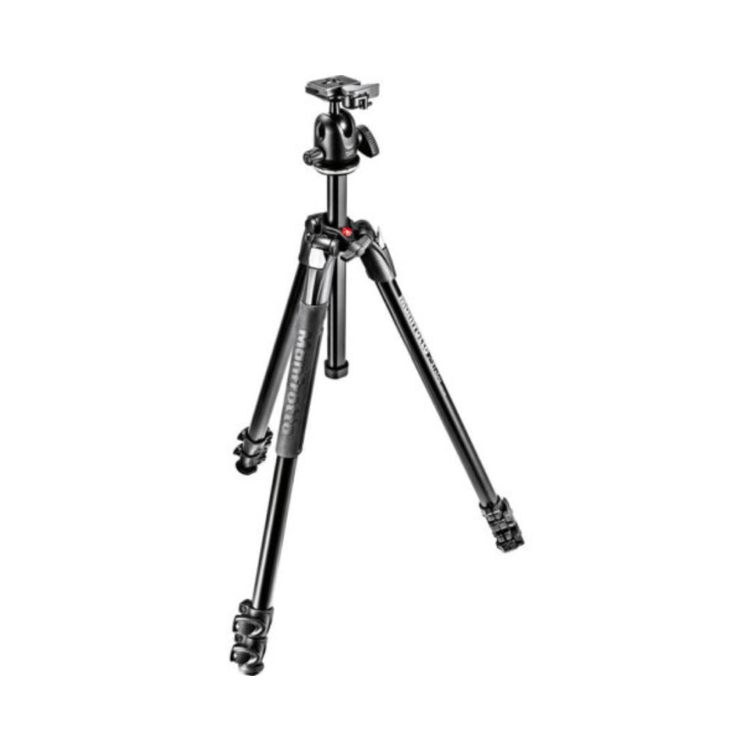 Manfrotto 290 Xtra Aluminium Tripod with adjustable legs and sturdy build 