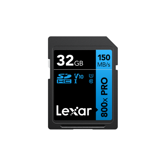 Lexar Blue Series Professional 800x 32GB UHS-I SDHC Memory Card – Front View