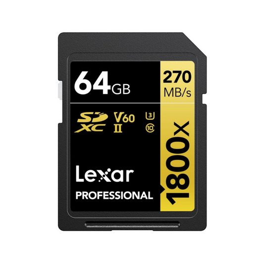 Lexar 64GB SDXC UHS-II v60 1800x Memory Card