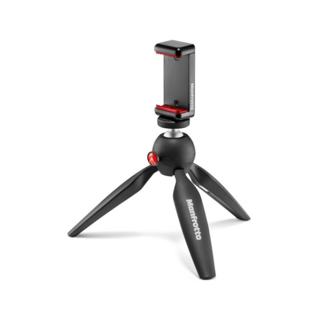 Manfrotto Pixi Mini Tripod with Smartphone Clamp for camera and mobile use