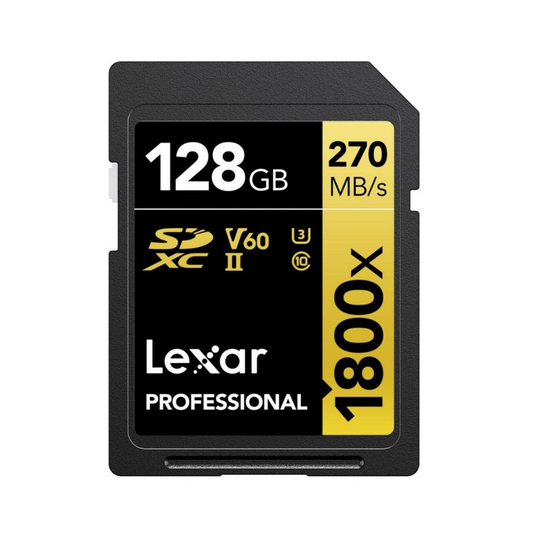 Lexar 128GB SDXC UHS-II v60 1800x Memory Card