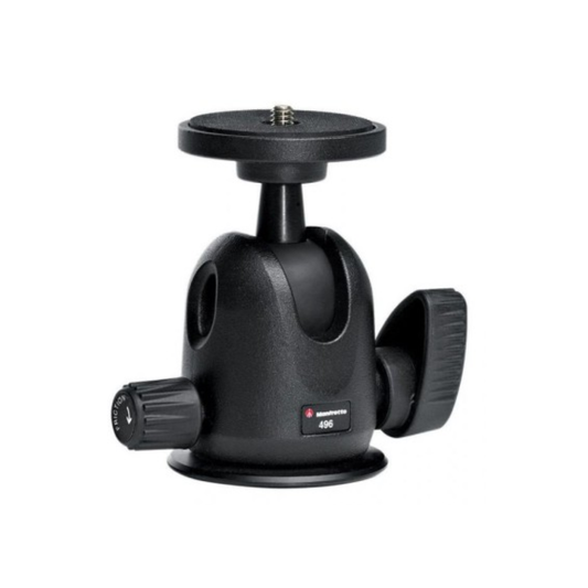 Manfrotto Compact Ball Head for tripod with quick release plate.