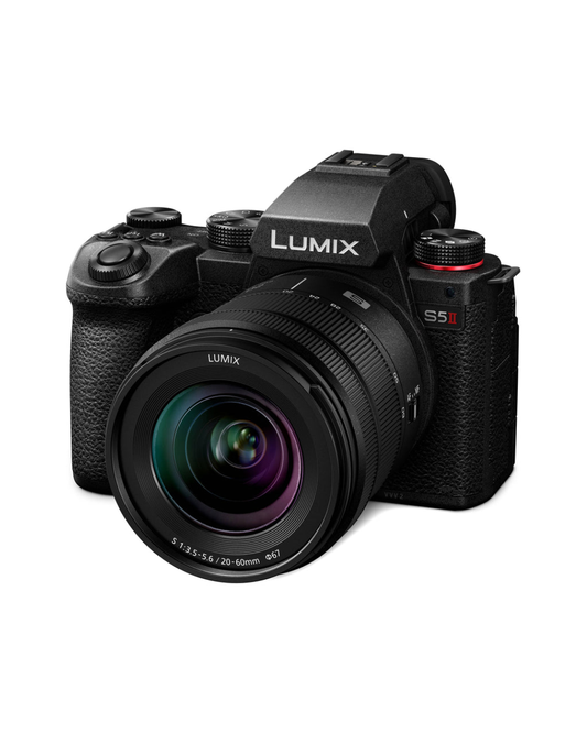 Panasonic Lumix S5 II full-frame mirrorless camera with 20–60mm zoom lens