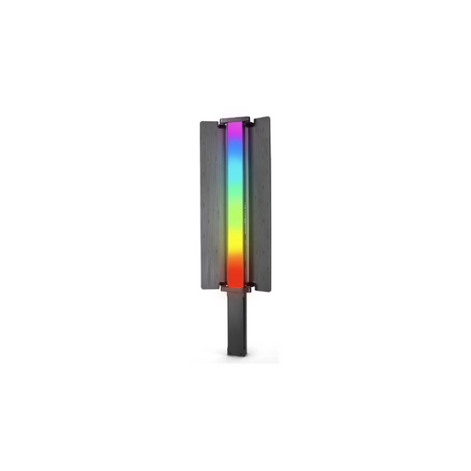 Digitek (DSL-30W RGB) Portable Handheld RGB LED Light Wand with Grid, Diffuser & Barn Door Comes with a 5200mAh Built in Battery Pack.