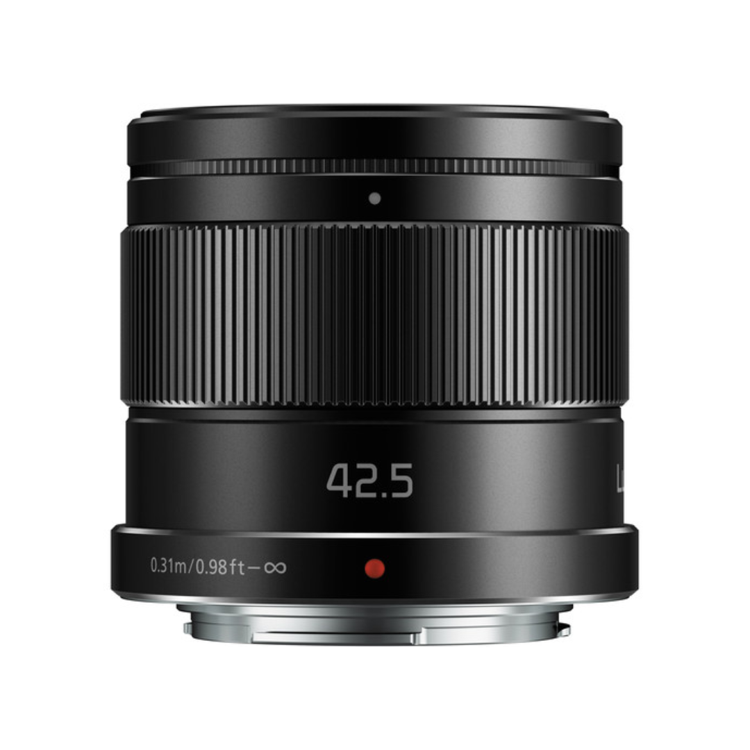 Used Panasonic Lumix 42.5mm f1.7 lens black mirrorless prime lens for Micro Four Thirds