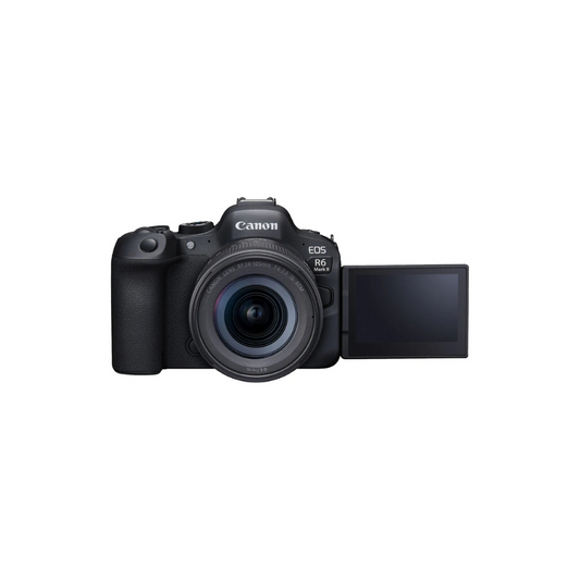Canon EOS R6 Mark II mirrorless camera with 24-105mm F4-7.1 STM lens kit – front view