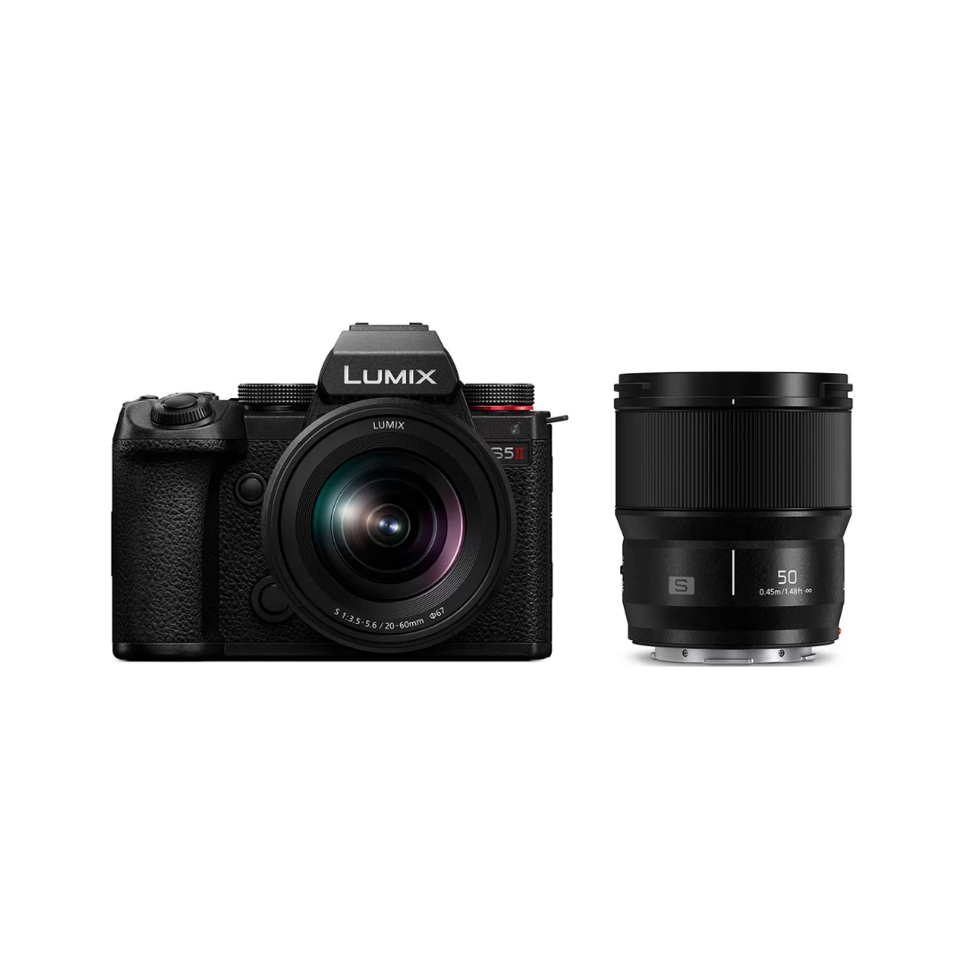 Lumix S5II Mirrorless Camera with 20-60mm and 50mm Combo Lens Kit