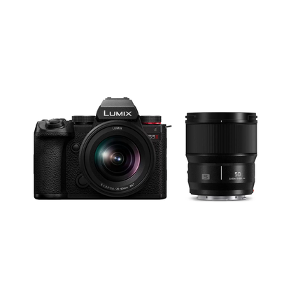 Lumix S5II Mirrorless Camera with 20-60mm and 50mm Combo Lens Kit